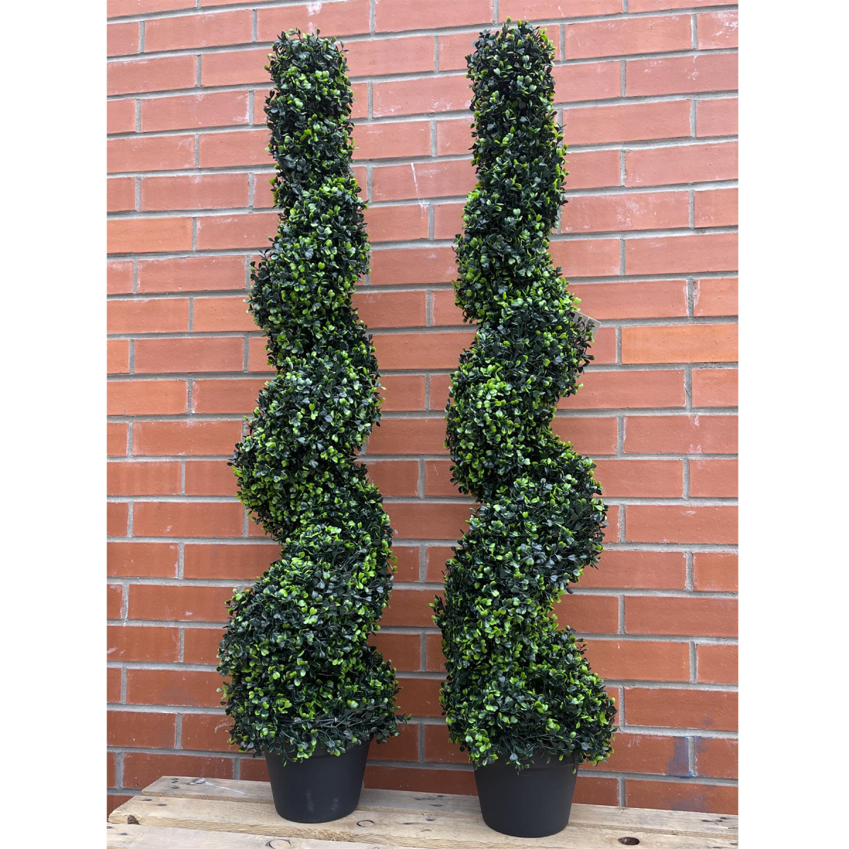 120cm Artificial Boxwood Spiral Topiary in Pot