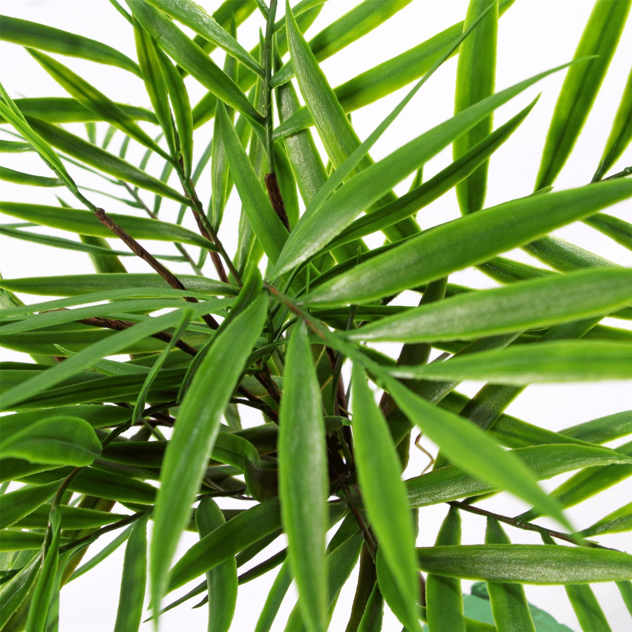 40cm Artificial Bamboo Palm Bush Plant, Bare Stem, Unpotted by Leaf Design UK