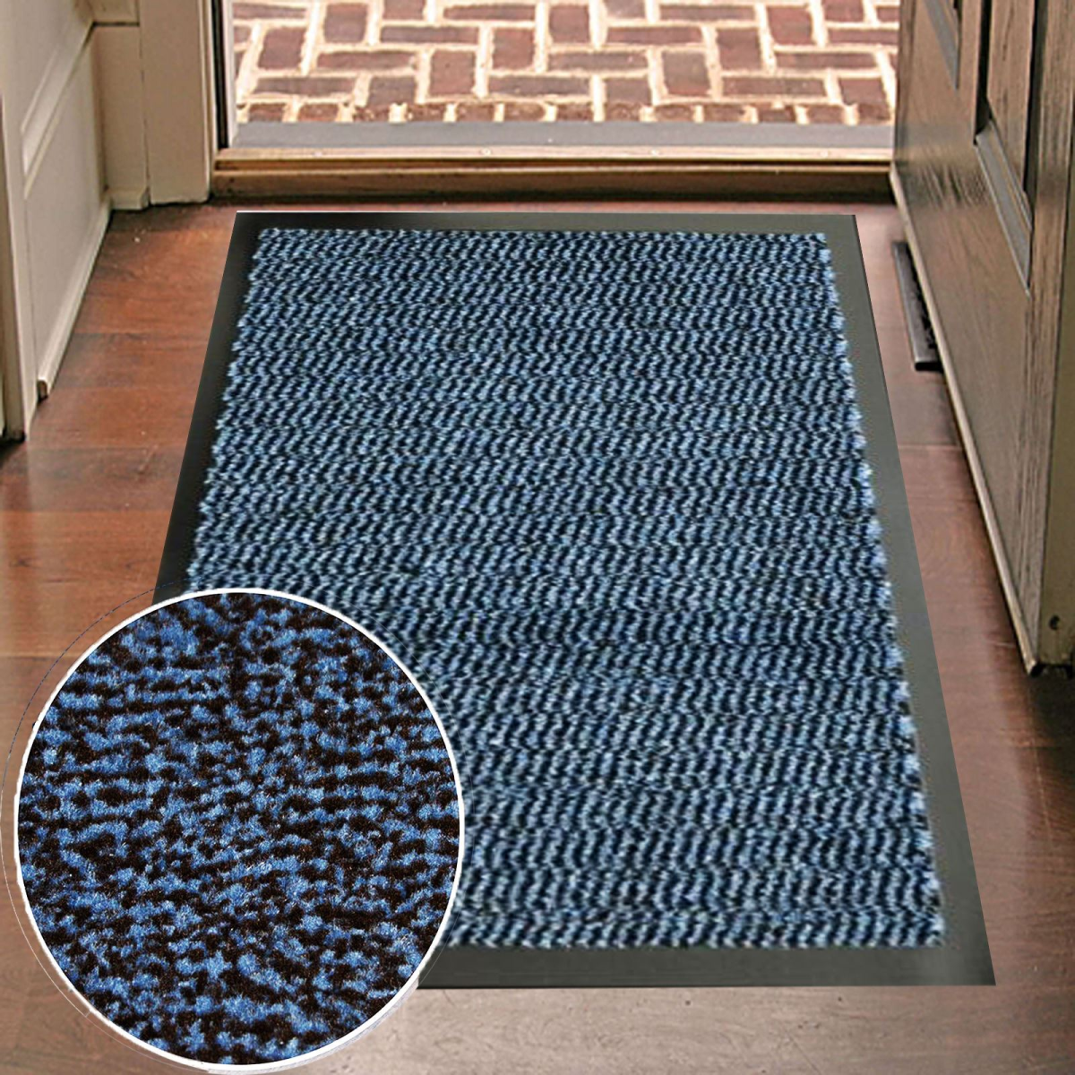 Heavy Duty Blue Barrier Dirt Mat for High Traffic Areas 80cm x 120cm