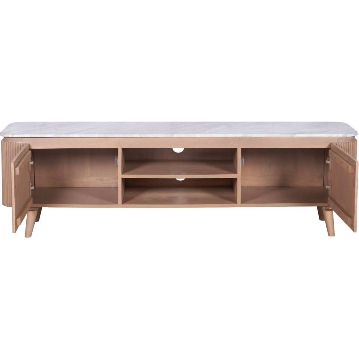 Ashford Natural Marble & Wood Large Tv Cabinet