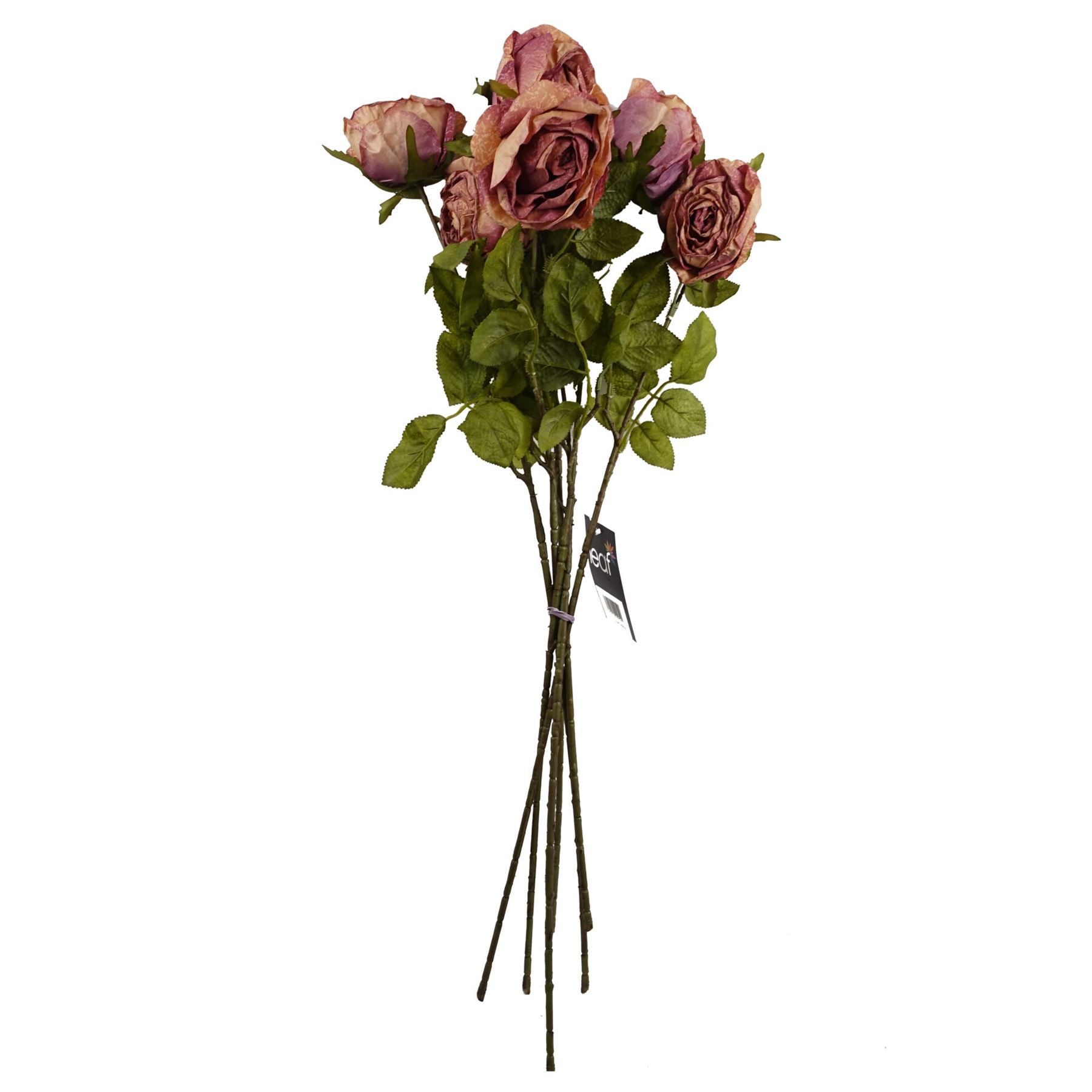 Leaf 70cm Artificial Dark Pink Silk Rose Stem