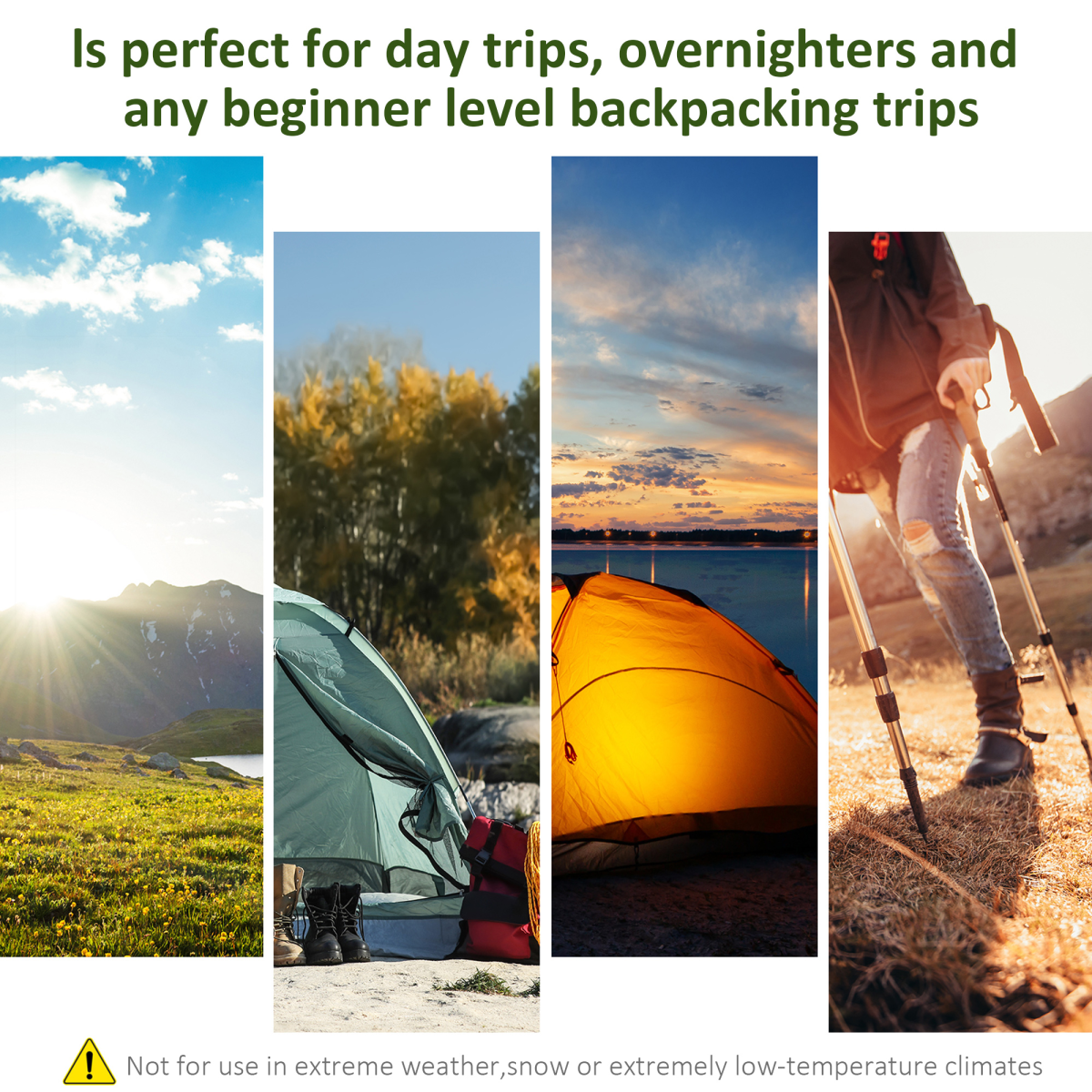 Outsunny Family Camping Tent, 4-8 Person, 2-Room, Easy Set Up, Green