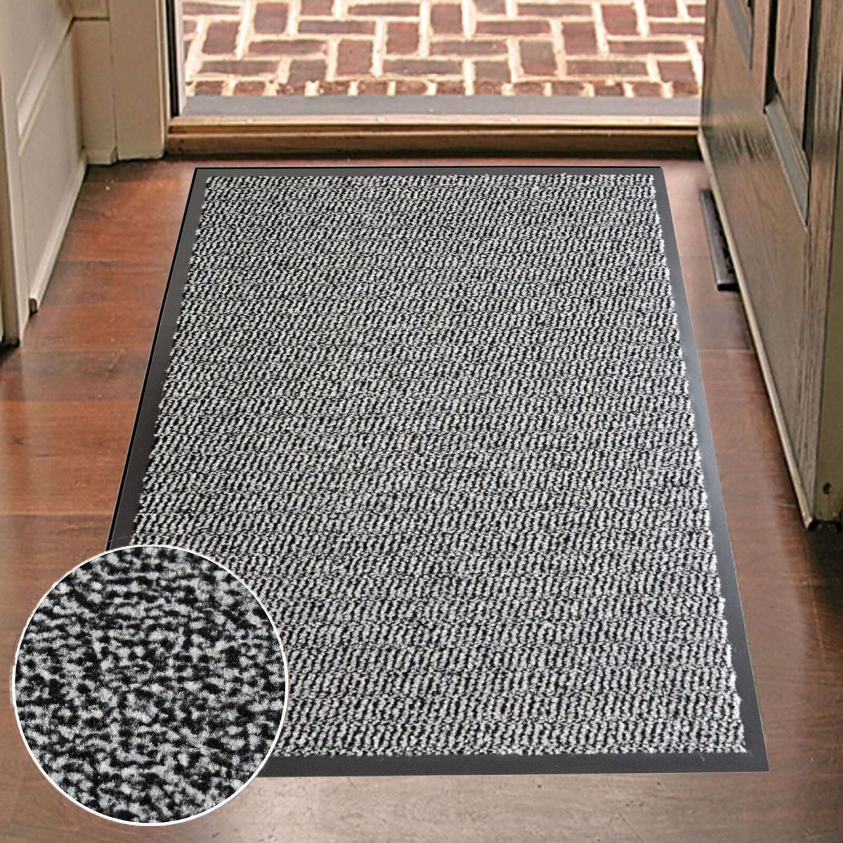 Grey Hard Wearing Barrier Mat 80cm x 140cm
