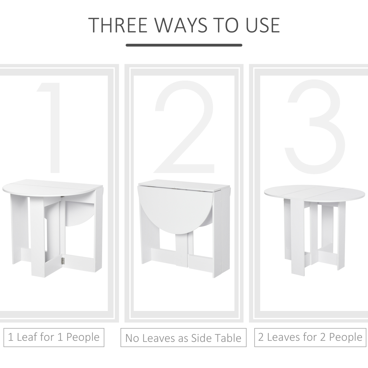 Homcom Foldable Drop Leaf Dining Table for Small Kitchens