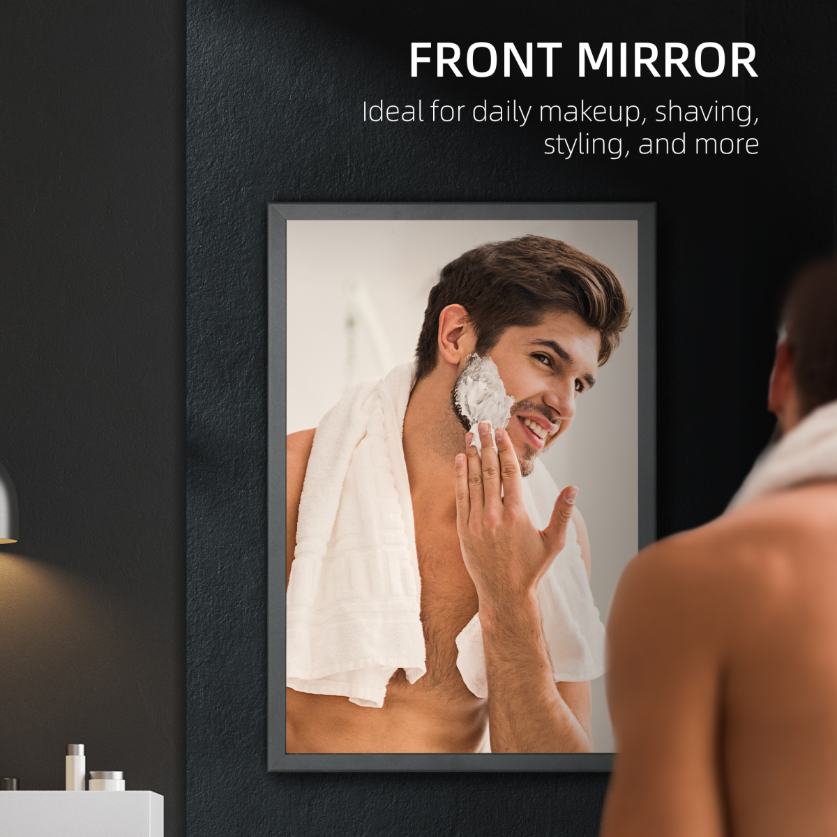 kleankin Wall-Mounted Bathroom Mirror Cabinet with Storage Shelves
