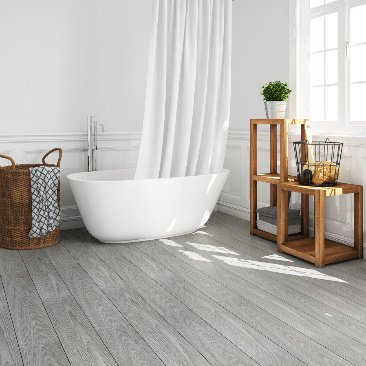 5m² Floor Planks Tiles Self Adhesive Wood Effect Vinyl Flooring Bathroom Decor