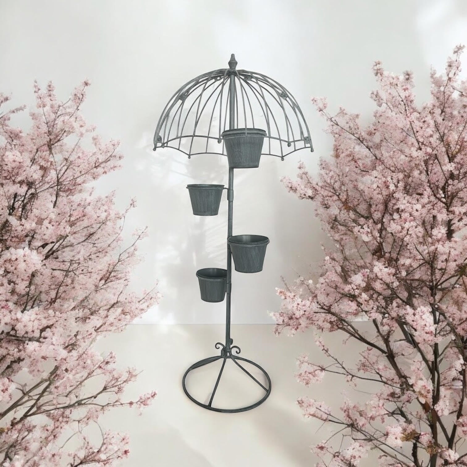 MSL 130cm Grey Metal Garden Planter