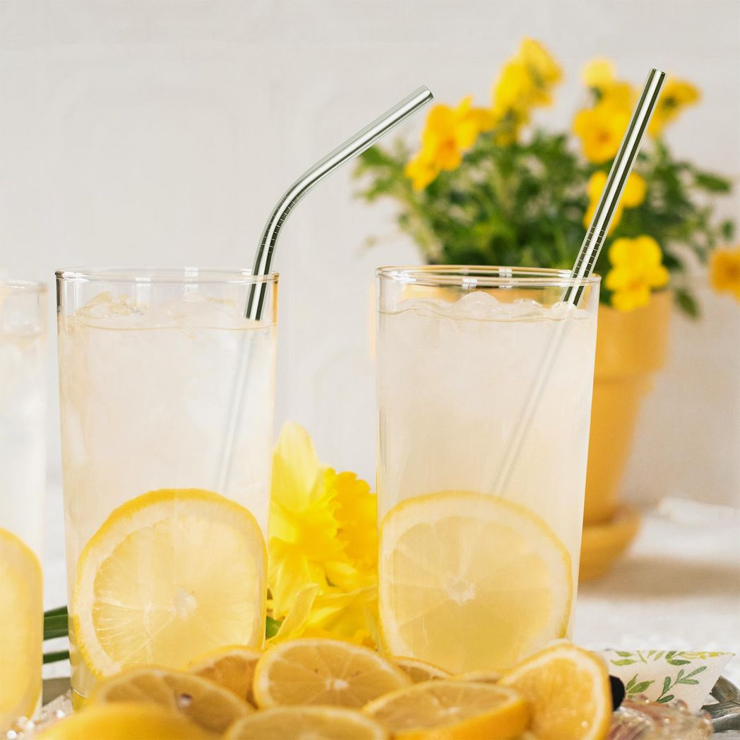 Vinsani Stainless Steel Drinking Straws, Smooth Finish, Rounded End, Suitable for Kids and Adults