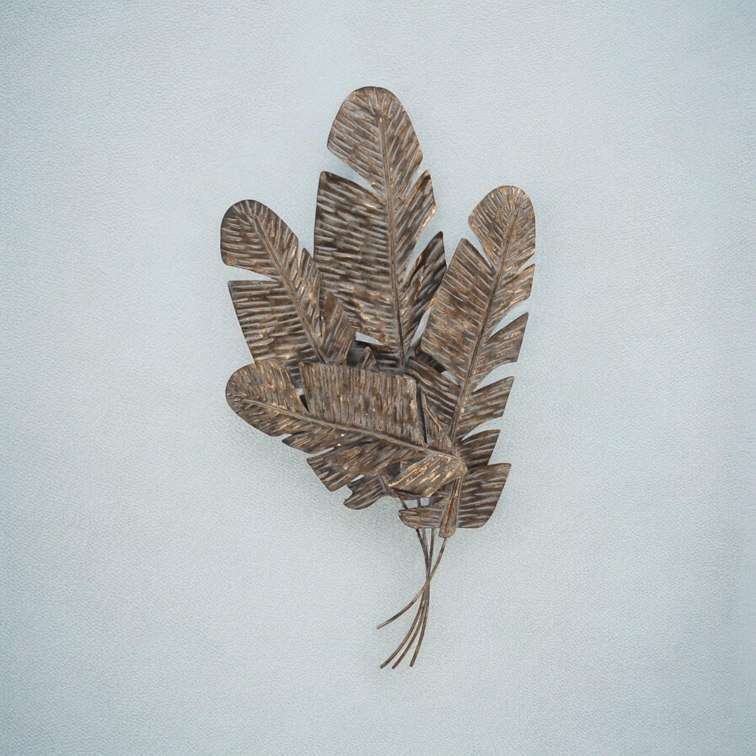 MSL 116cm Metal Feather Wall Decor Easy to Hang