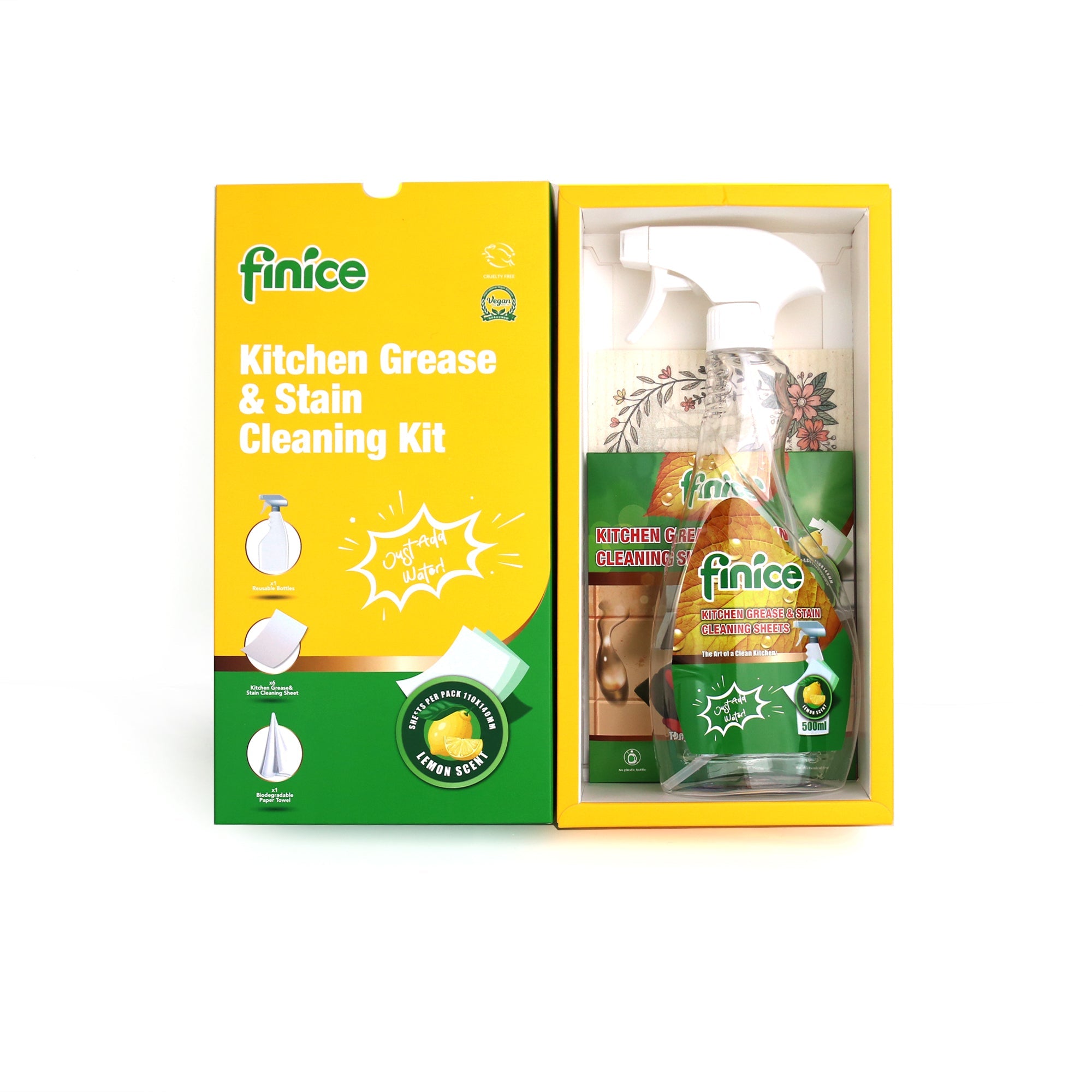 Finice Kitchen Grease & Stain Cleaning Kit