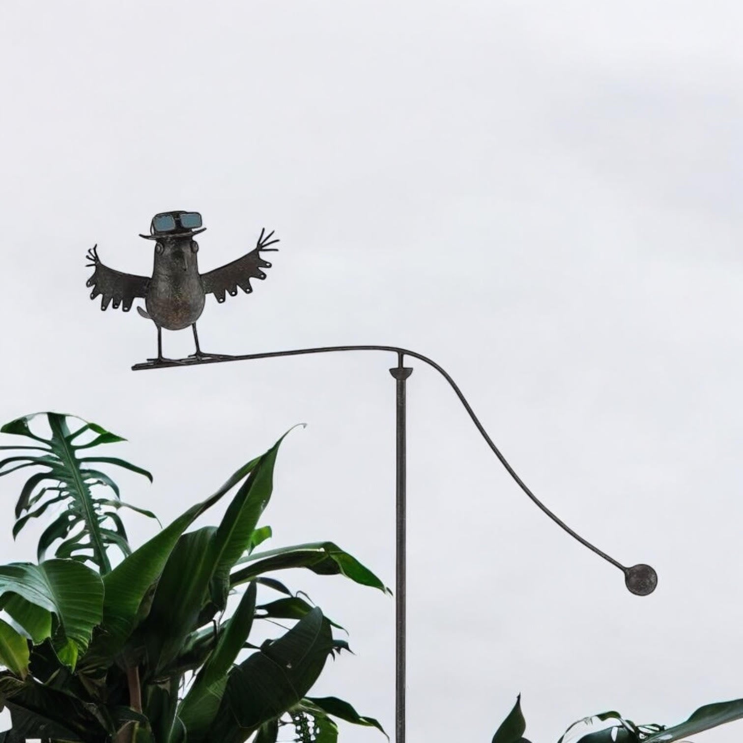 MSL 55" Metal Bird Garden Stake, Hand Finished, for Garden, Potted Plants, Flower Beds, and Lawns