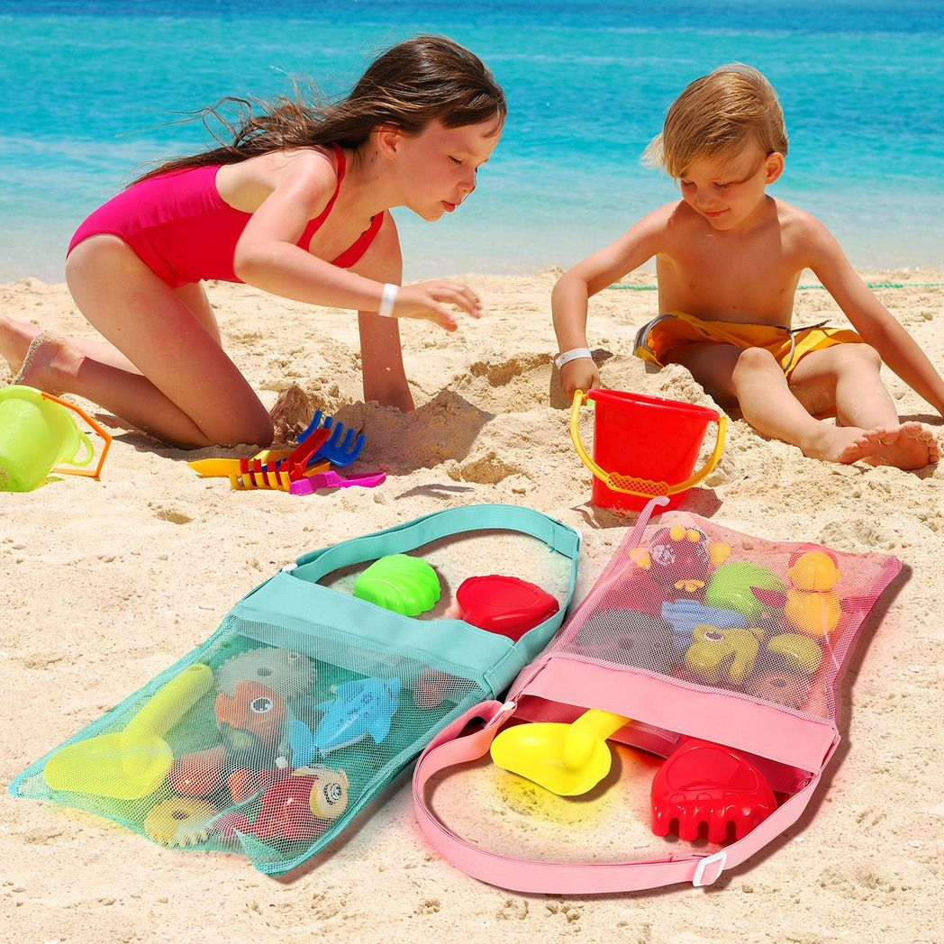 Vinsani Set of 4 Mesh Beach Bags