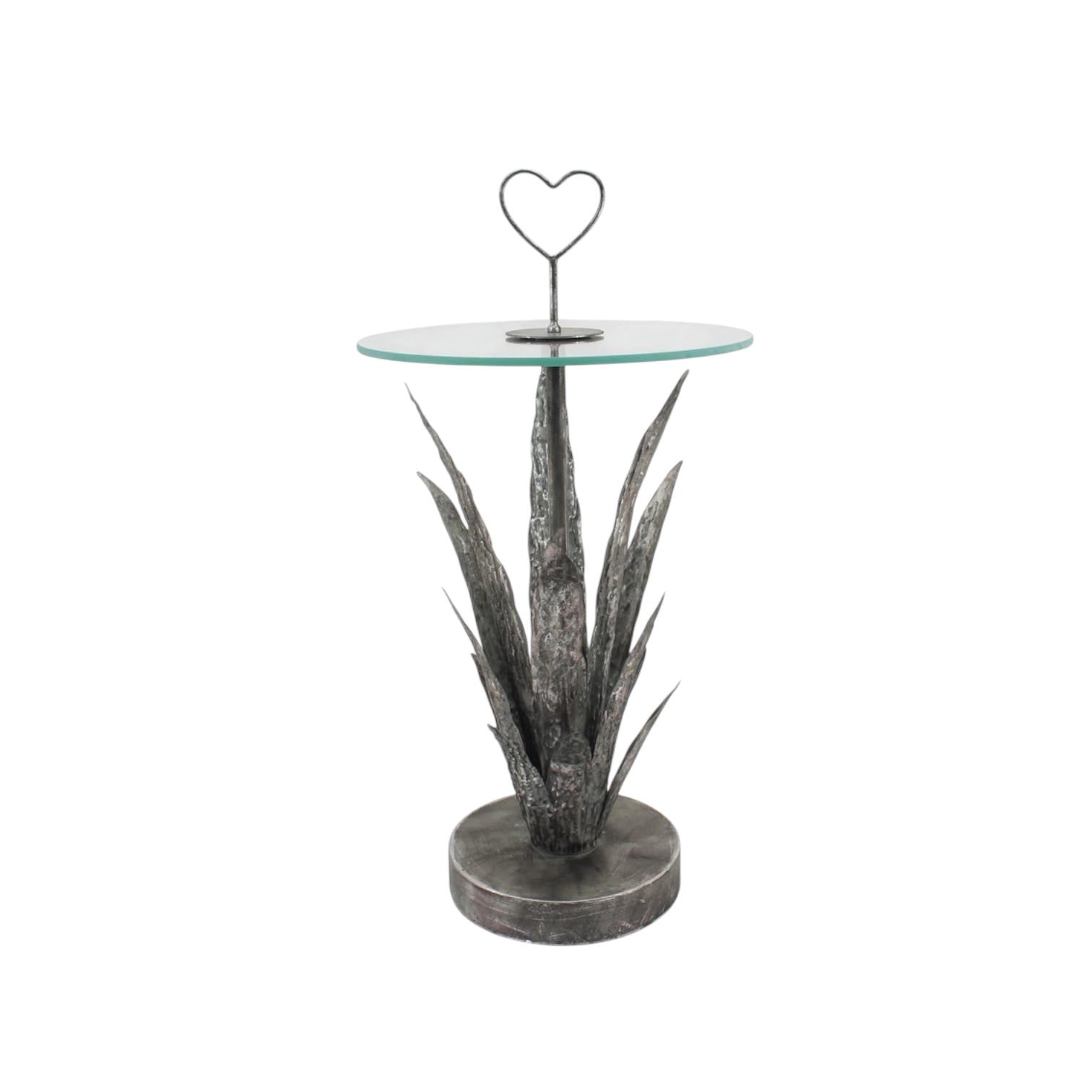 MSL 79CM Metal Table with Leaf Design