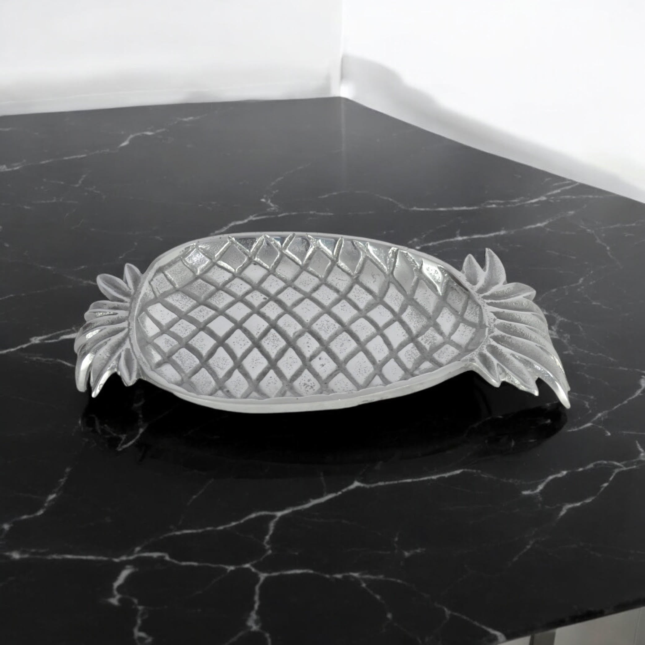 MSL 33cm Hand Finished Nickel Plated Pineapple Serving Tray