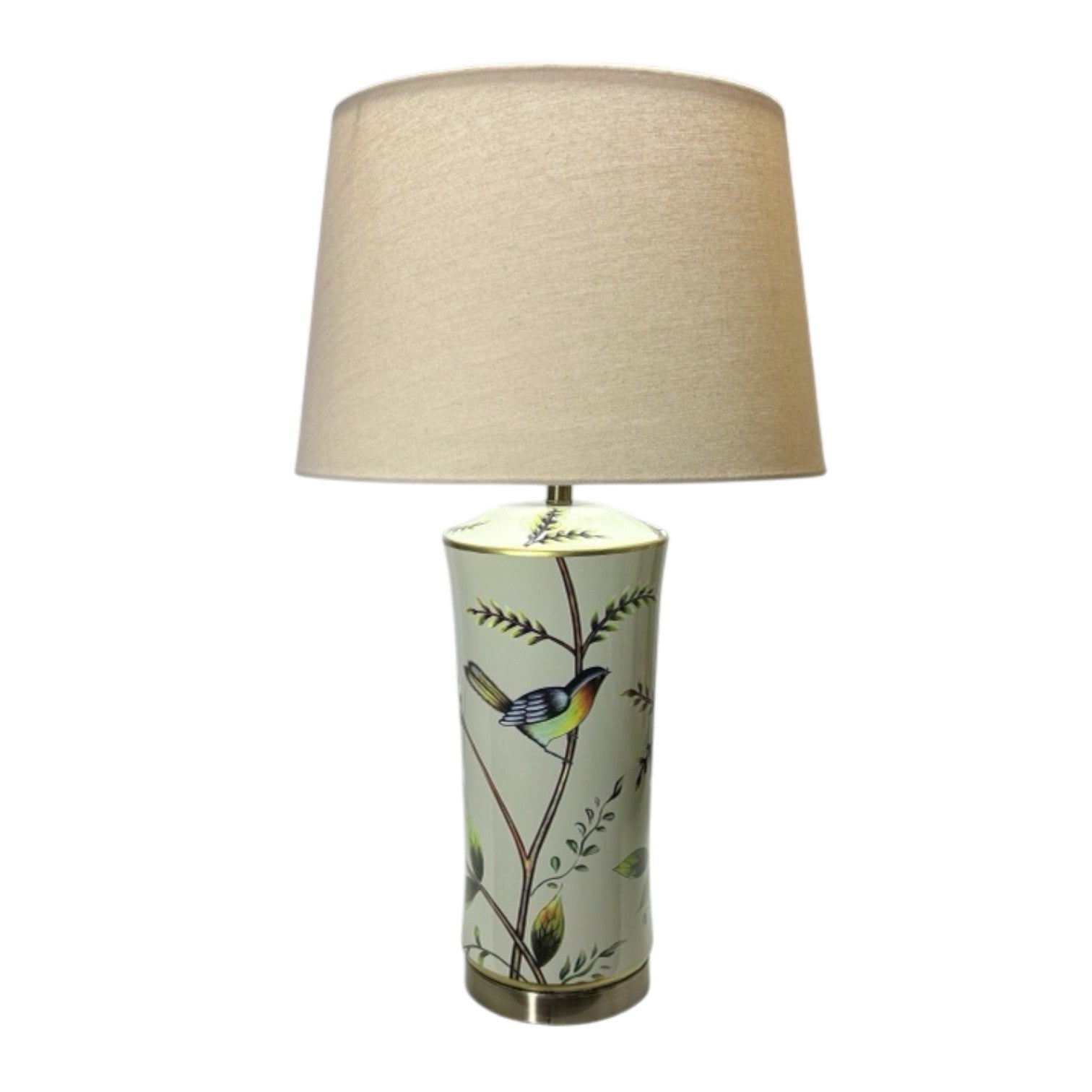 51cm Traditional Ceramic Table Lamp Base and Shade with Inline Rocker Switch, Double Insulated