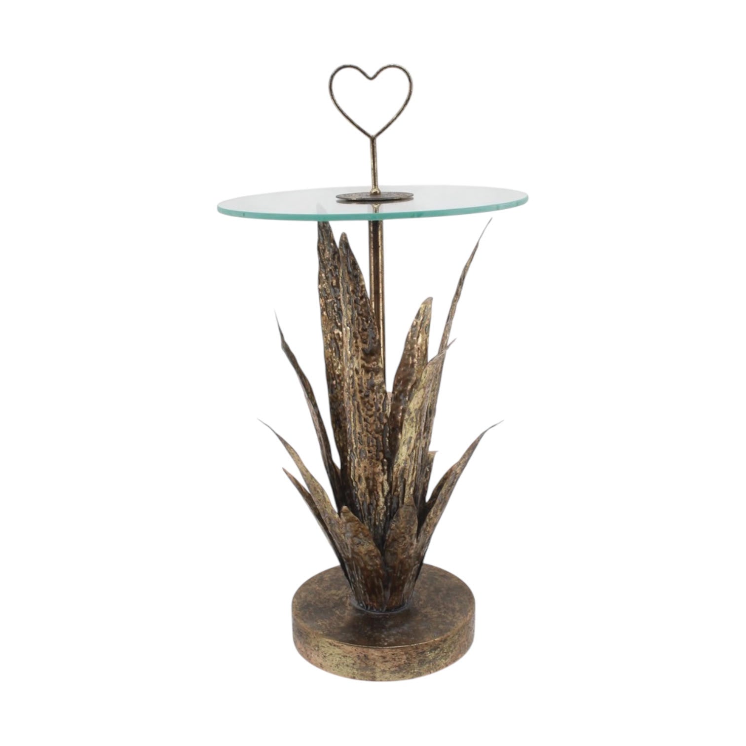 MSL 79cm Metal Table with Leaf Design
