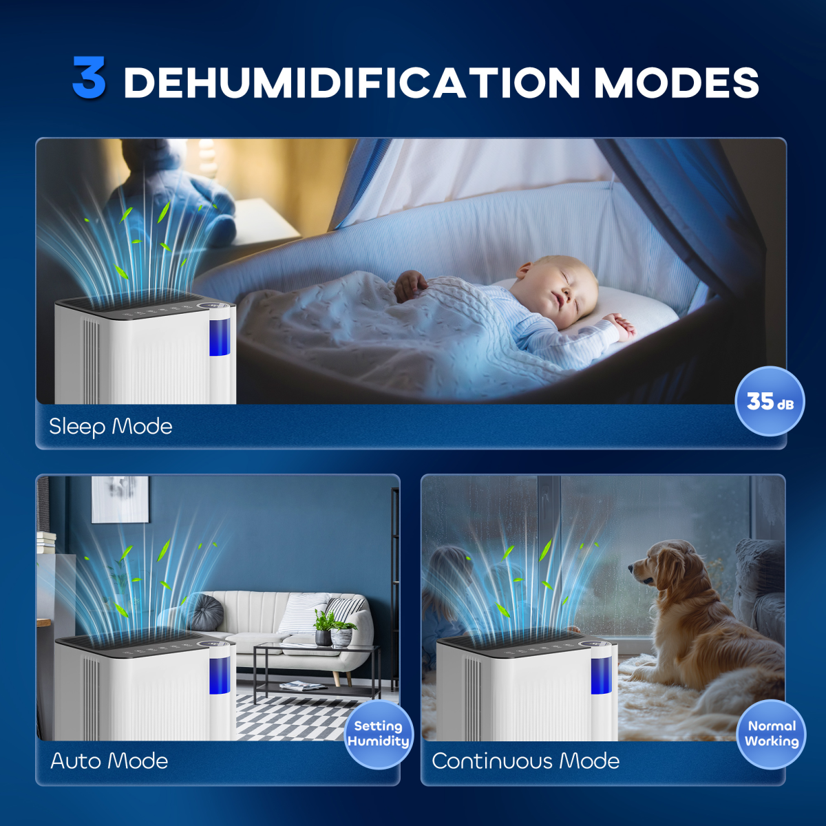 HOMCOM 12L Dehumidifier with Washable Filter, Child Lock, 24H Timer