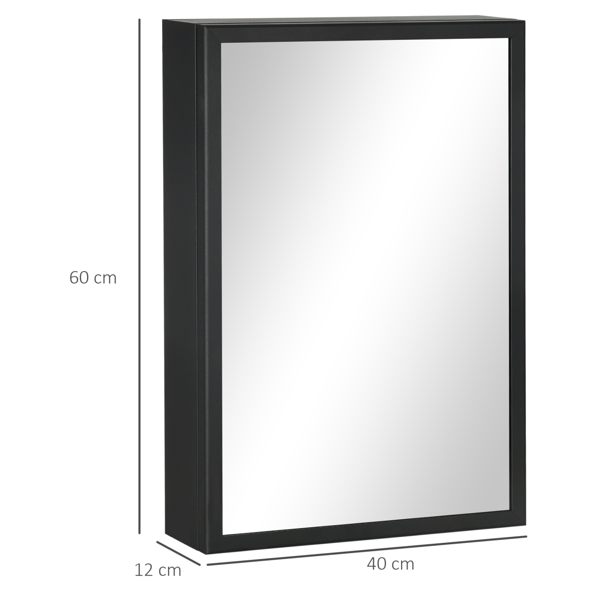 kleankin Wall-Mounted Bathroom Mirror Cabinet with Storage Shelves