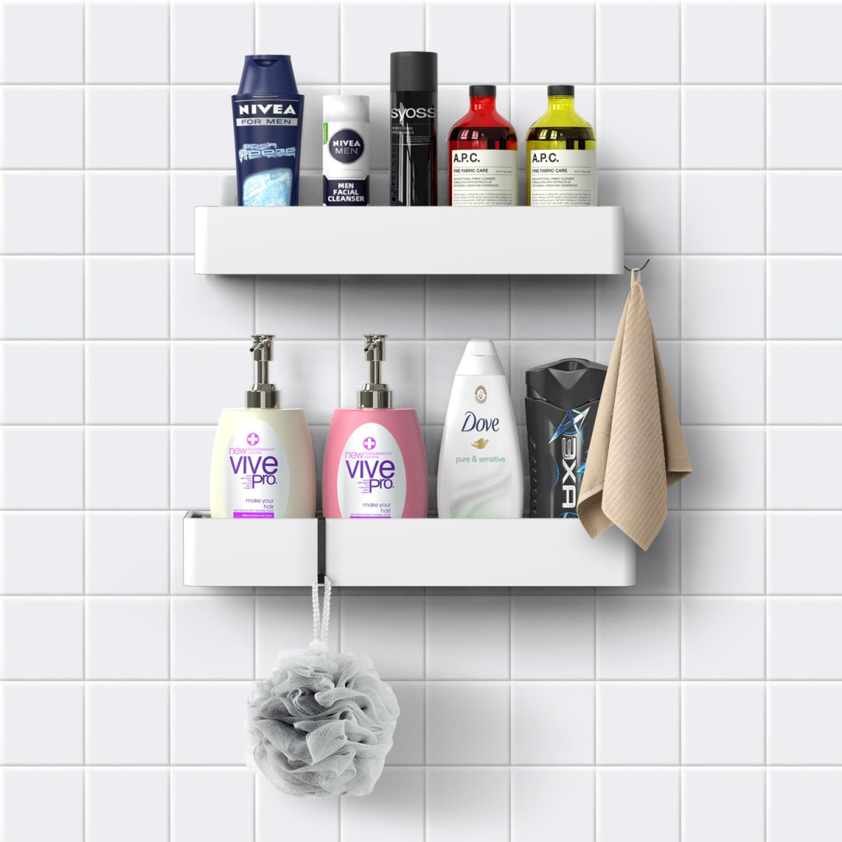 Vinsani Rustproof Stainless Steel Shower Caddy Shelves