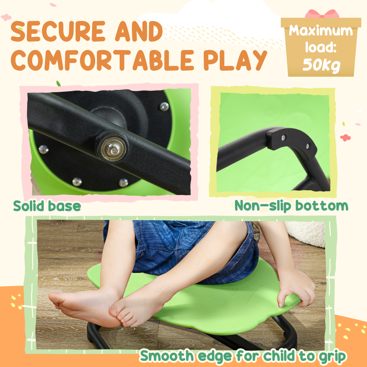 AIYAPLAY Kids Sensory Spinning Chair for Autism, Balance Aid