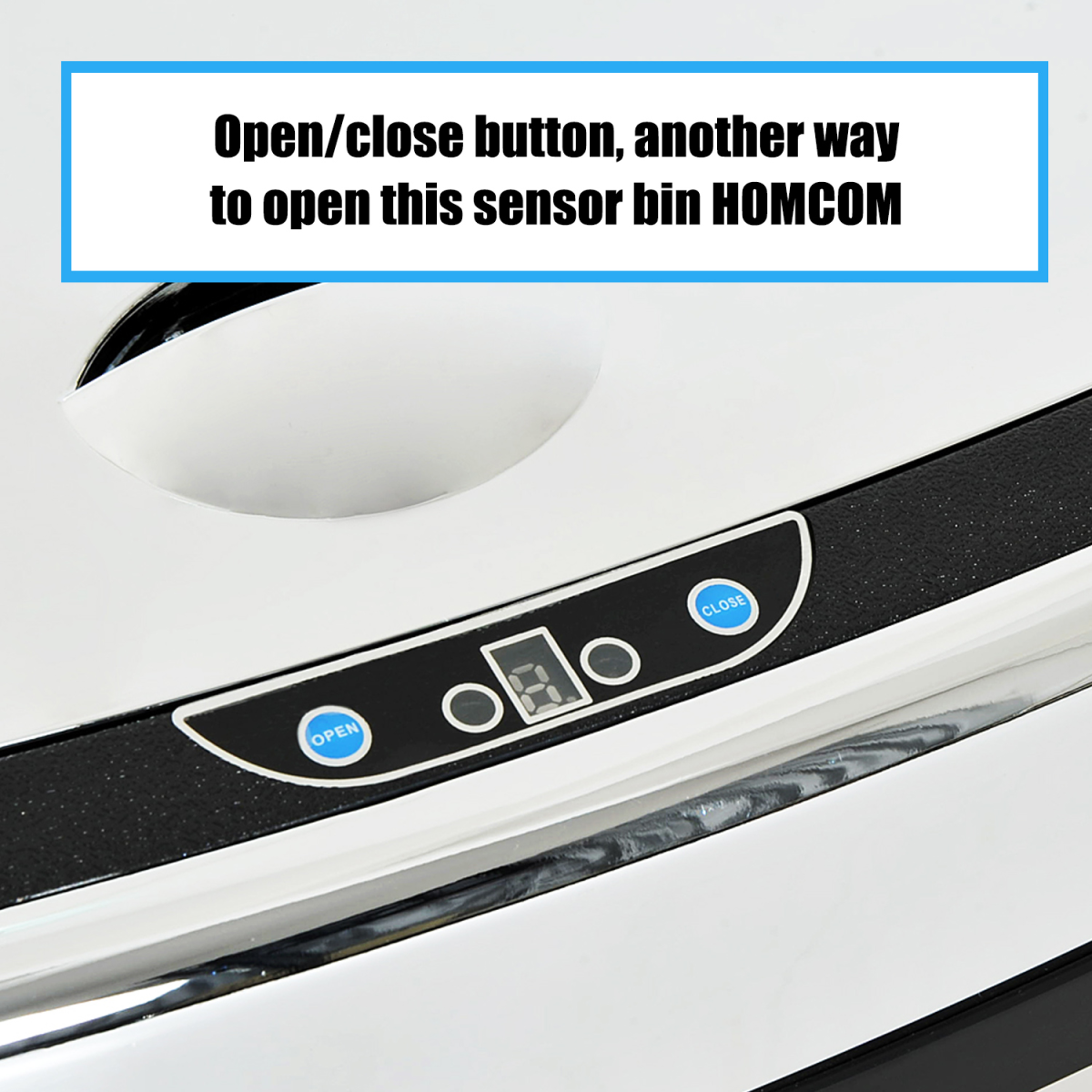 HOMCOM 68L Automatic Sensor Stainless Steel Dustbin Silver