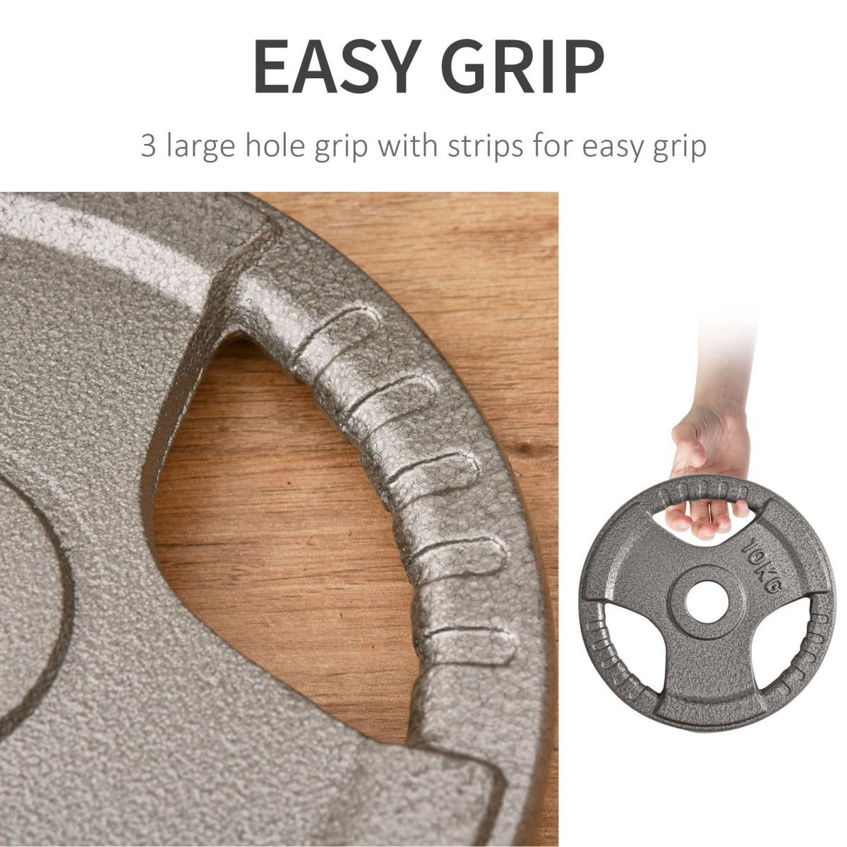 2" Olympic Steel Weight Plates Set of 2, 2 x 10kg