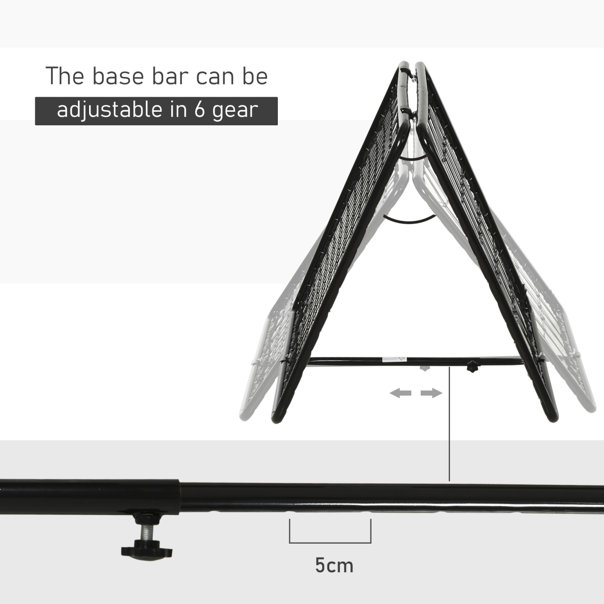 Adjustable Angle Rebound Training Net with Double Mesh, Portable