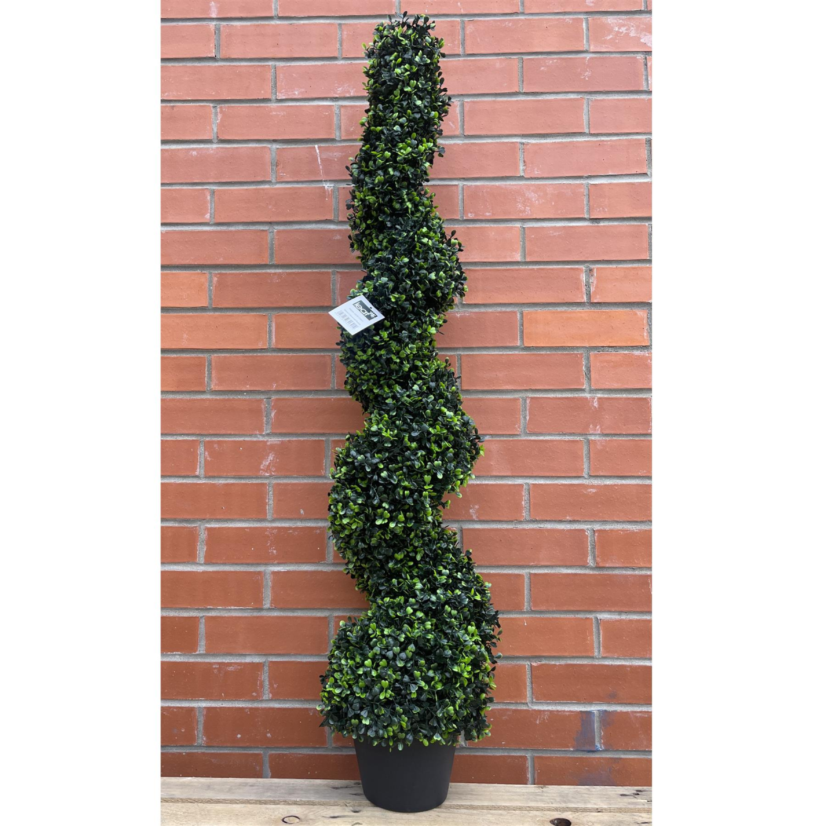 120cm Artificial Boxwood Spiral Topiary in Pot
