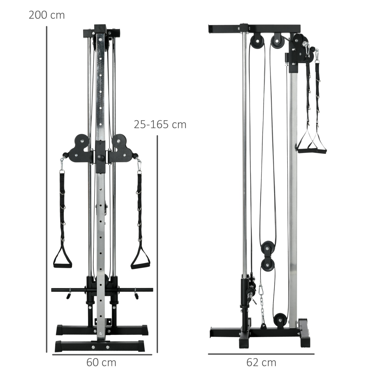 SPORTNOW Wall-Mount Cable Station, 15-Position Dual Pulley