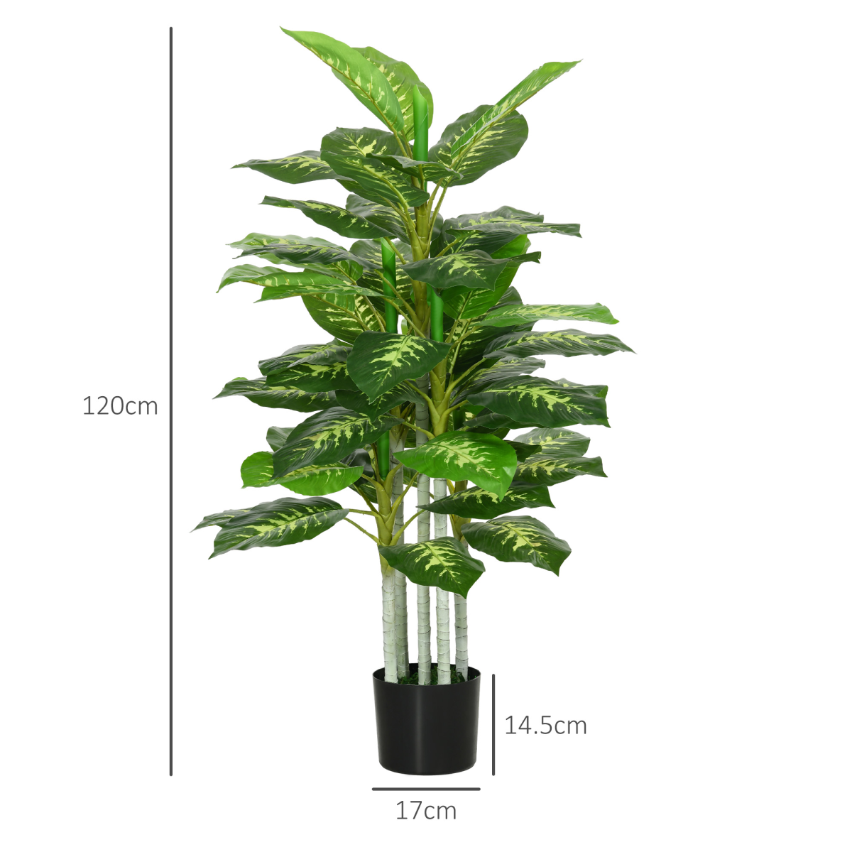 HOMCOM Artificial Evergreen Tree in Pot, Indoor Outdoor Decor