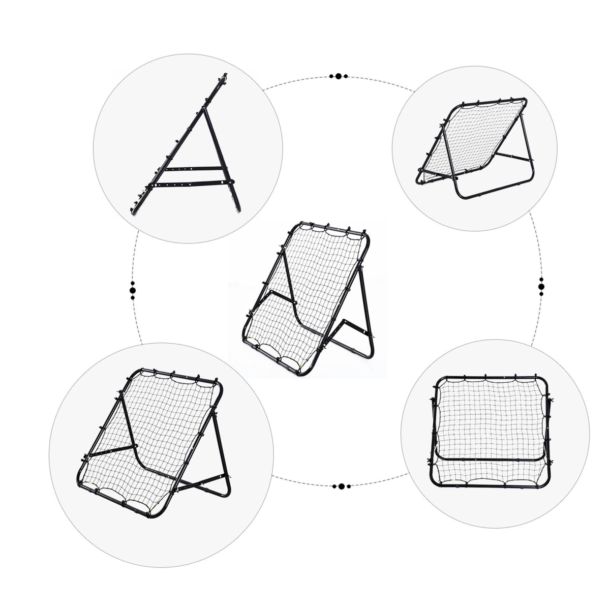 Adjustable Football Rebounder Training Net for Kids & Adults