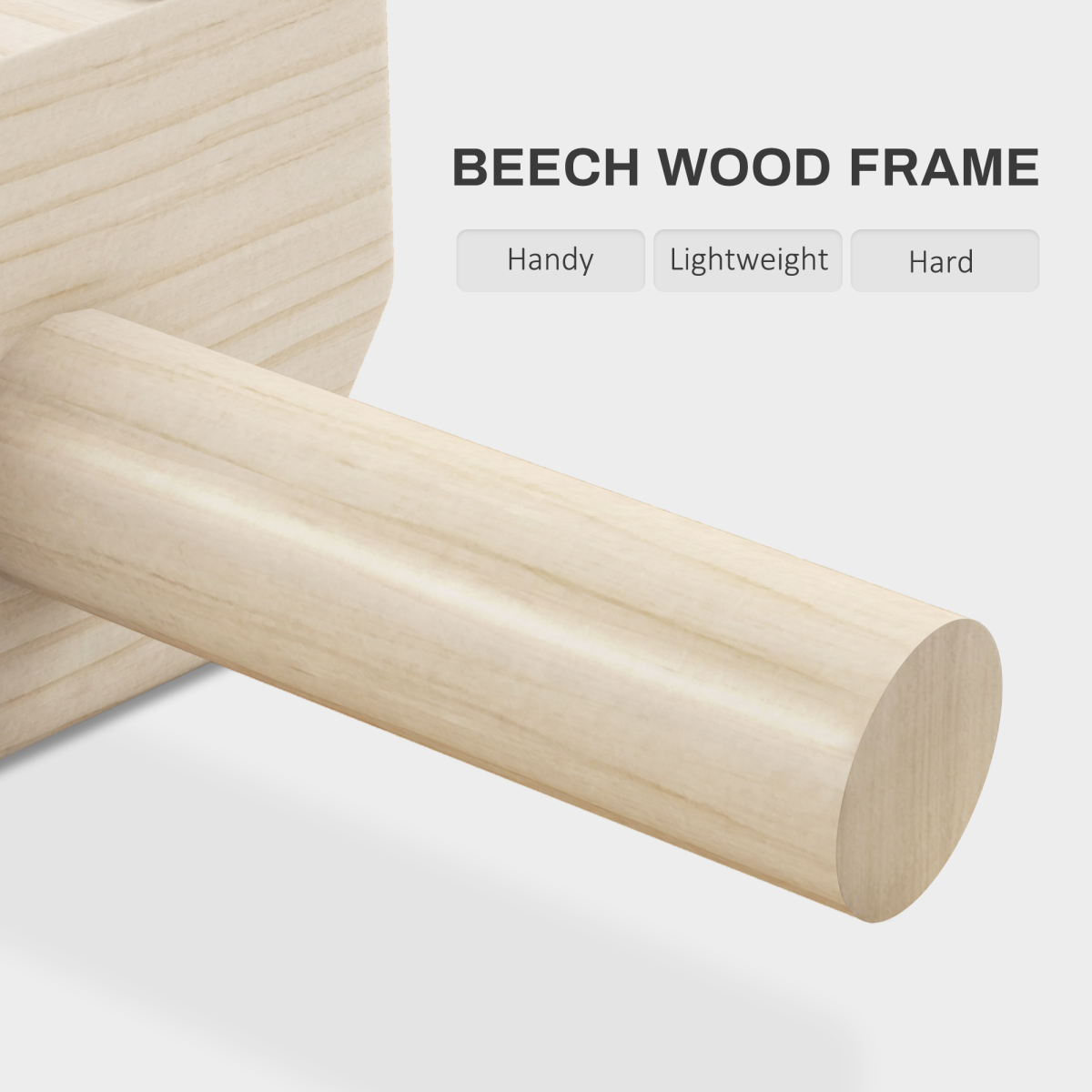 SPORTNOW Beechwood Wooden Parallettes Push Up Bars for Home Gym