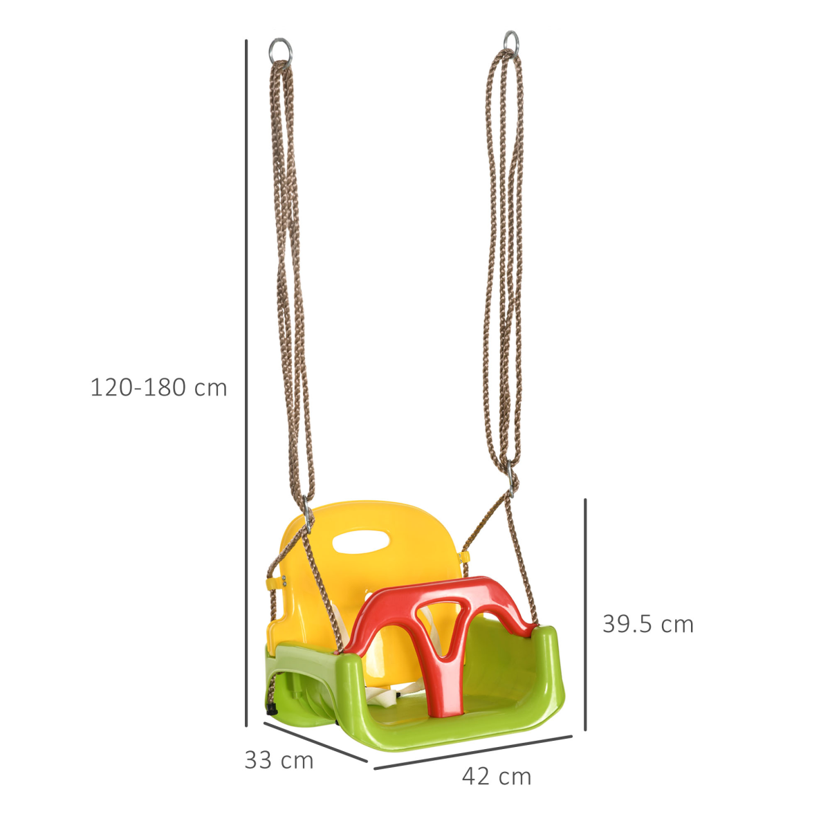 3-in-1 Adjustable Baby Swing for 9-36 Months, Indoor/Outdoor Safe