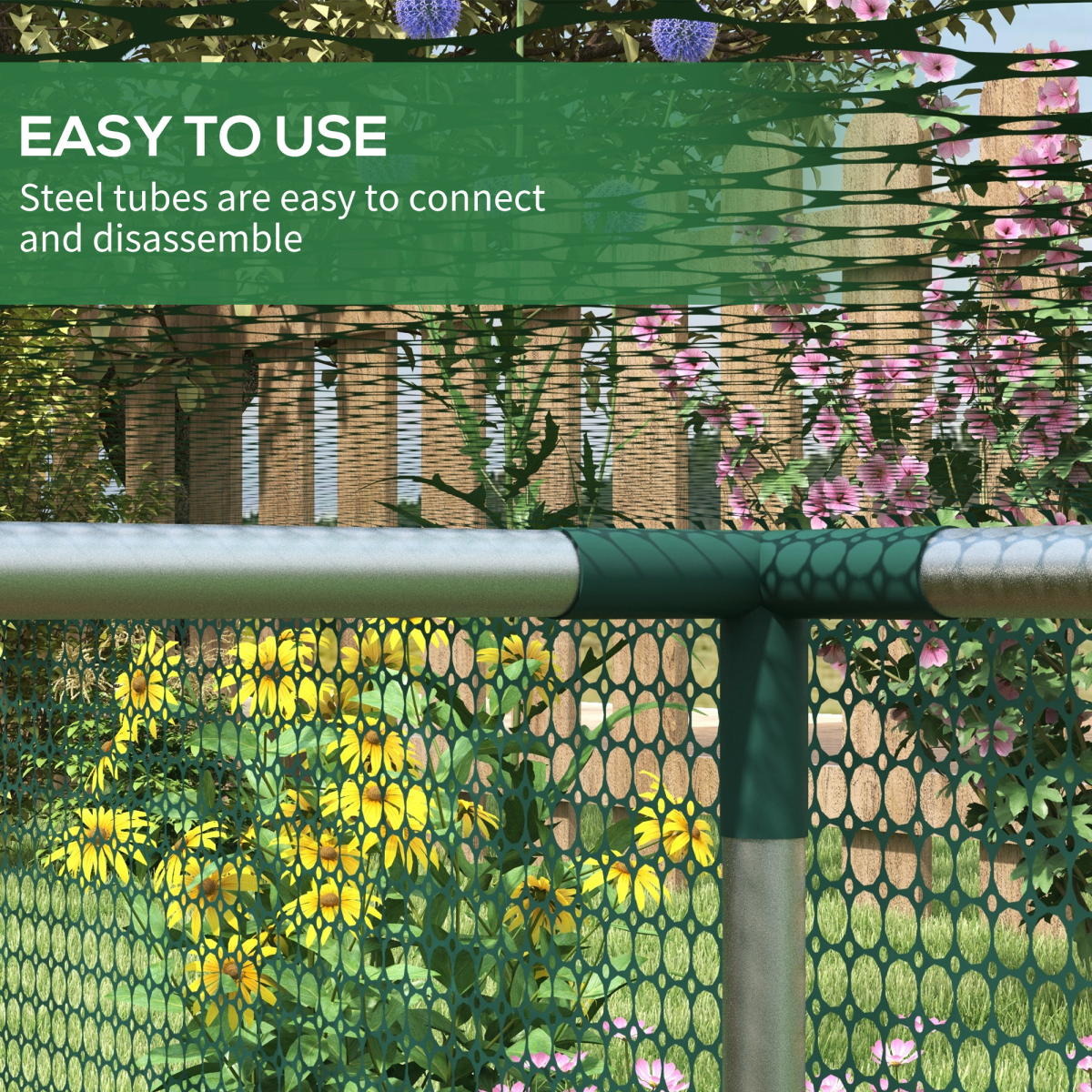 Outsunny Plant Protection Tent Crop Cage with Zipped Door, Green