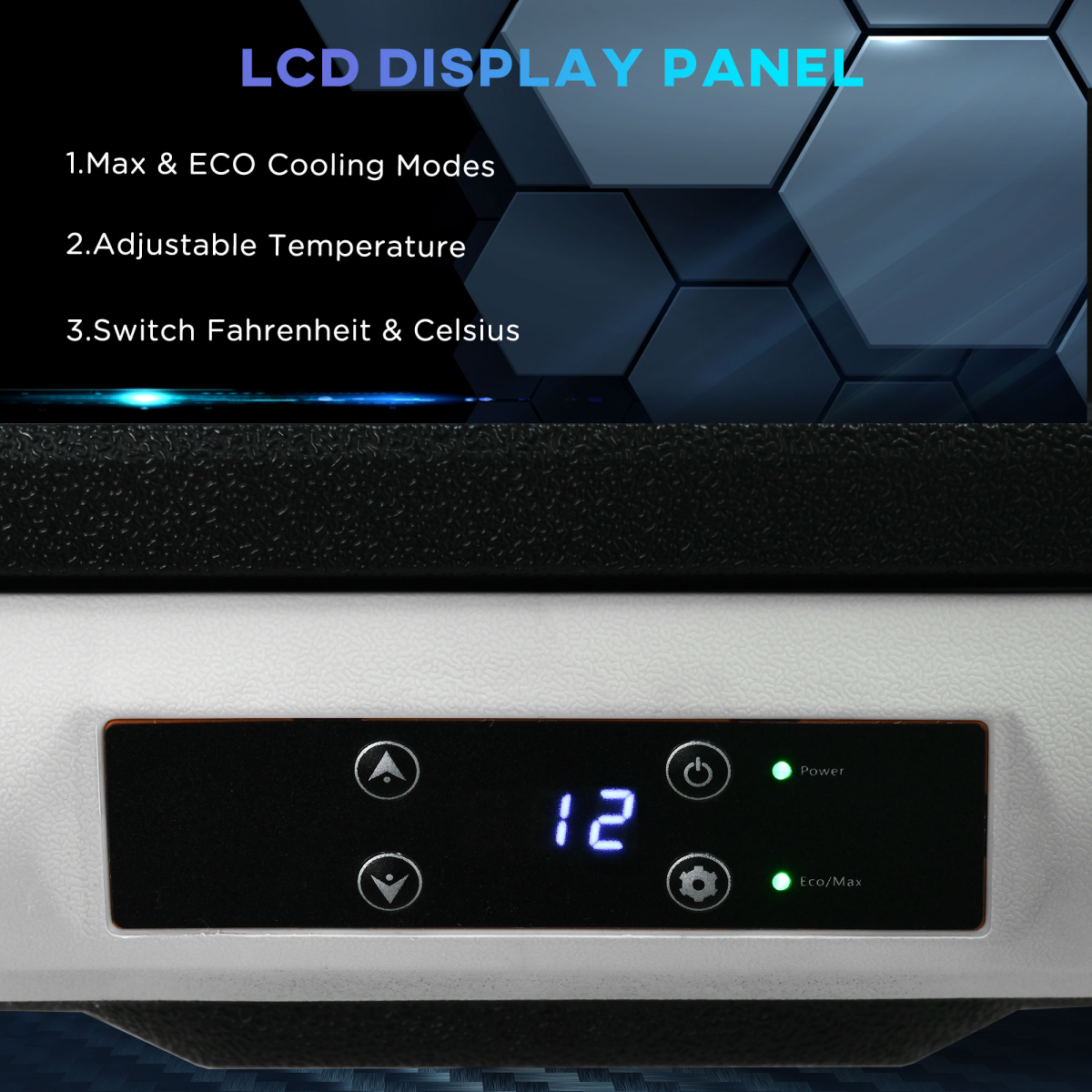 30L Portable Car Refrigerator Freezer 12V/24V DC 110/240V AC for Camping and Driving