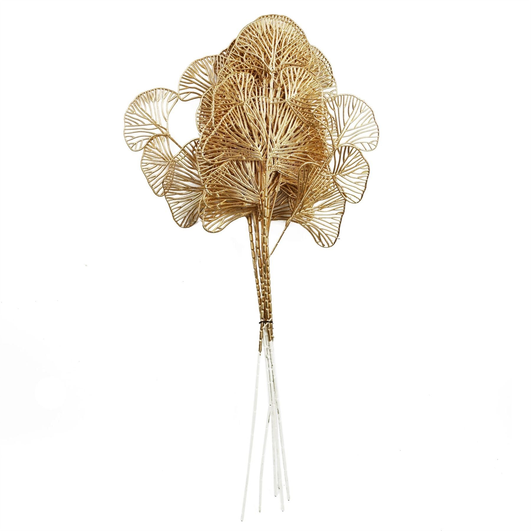 65cm Gold Leaf Wired Floral Arrangement Decoration