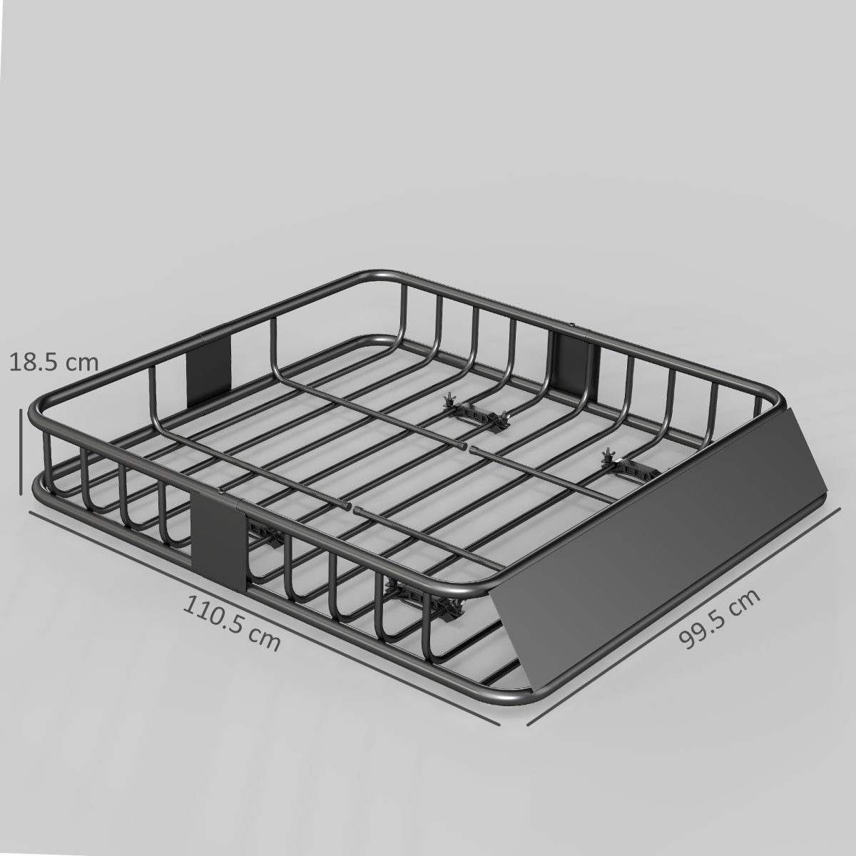 HOMCOM Steel Universal Roof Rack Basket, 90.7 kg Cargo Carrier