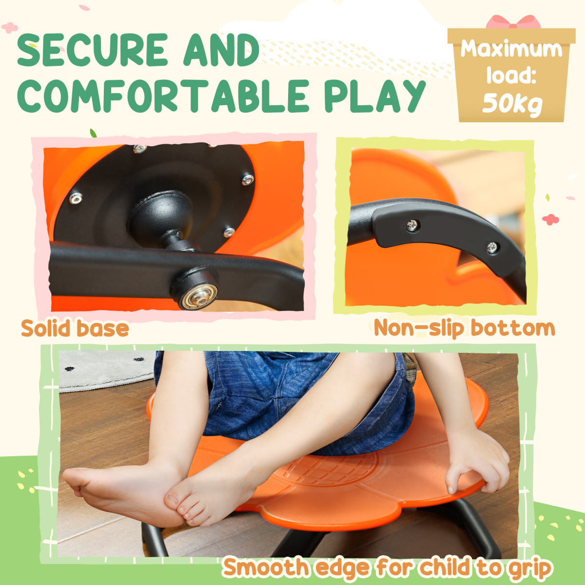 AIYAPLAY Sensory Spinning Chair for Kids, Balance & Coordination