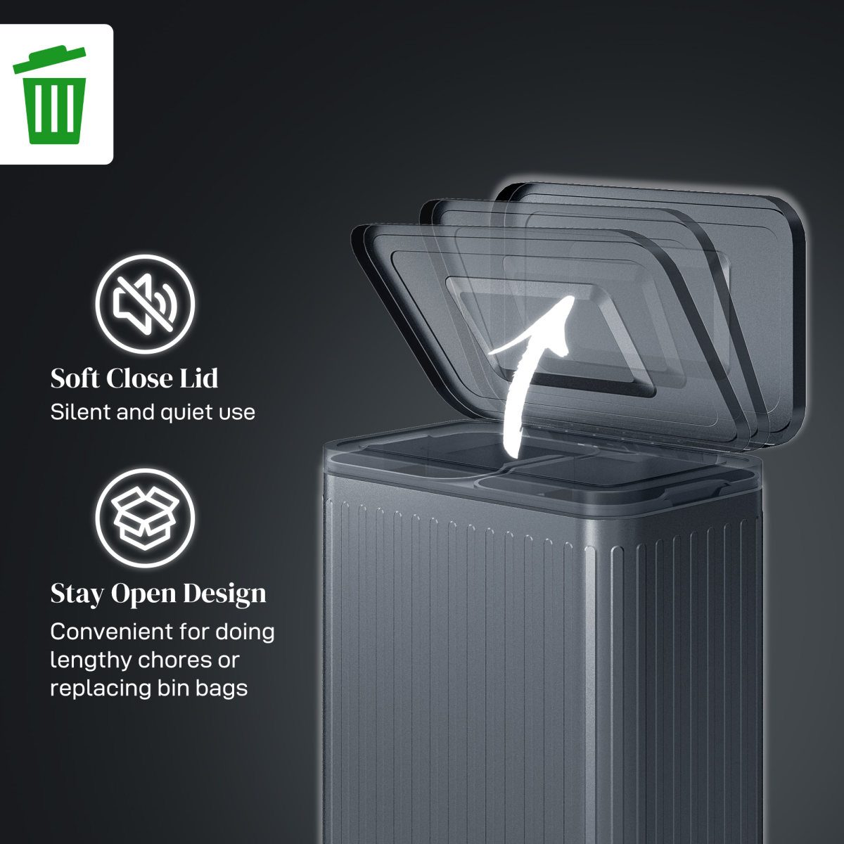 HOMCOM 2 x 20L Double Pedal Bin with Soft-Close Lid, Black