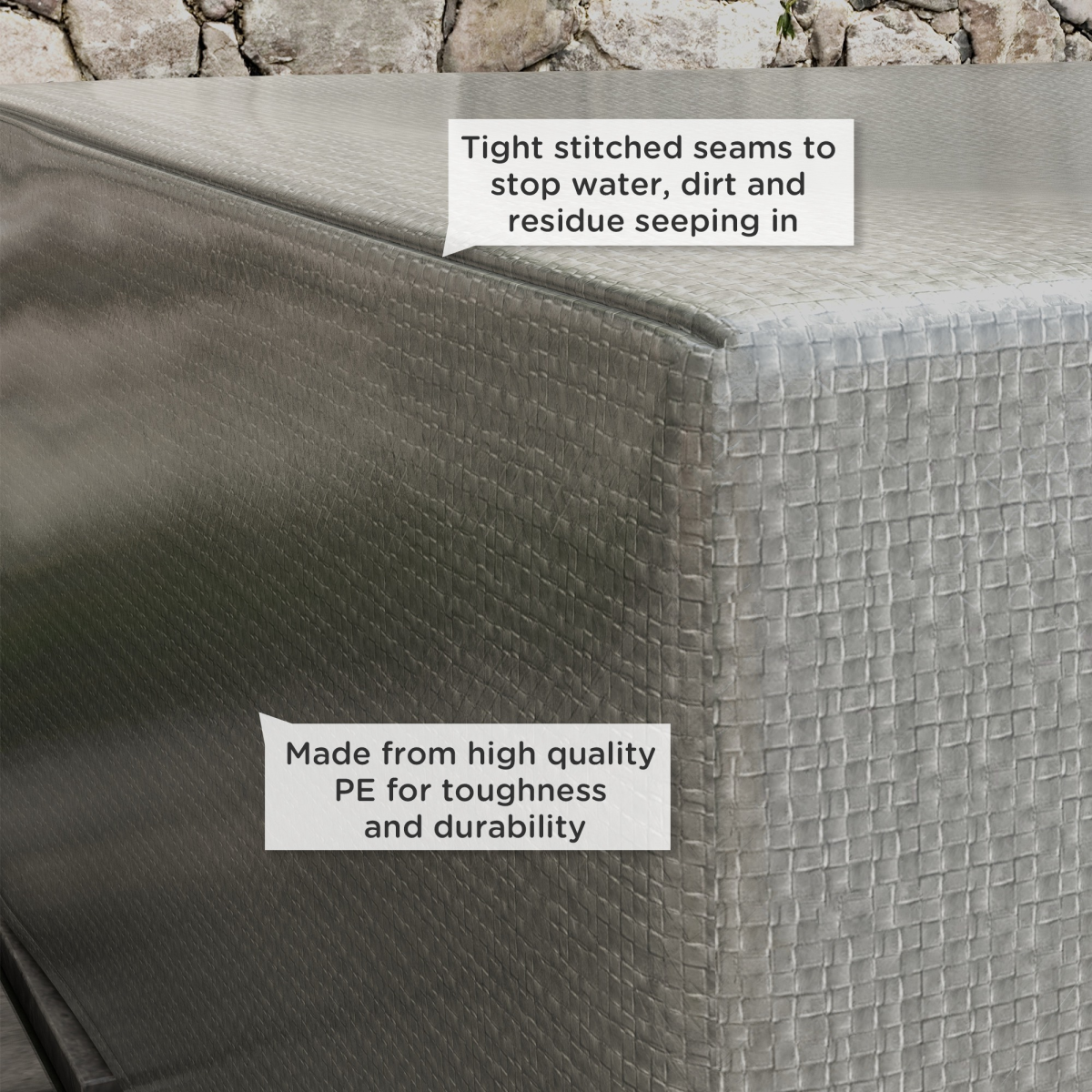 Outsunny Grey Heavy Duty PE Garden Furniture Cover for Patio Sets 235 x 190 x 90 cm