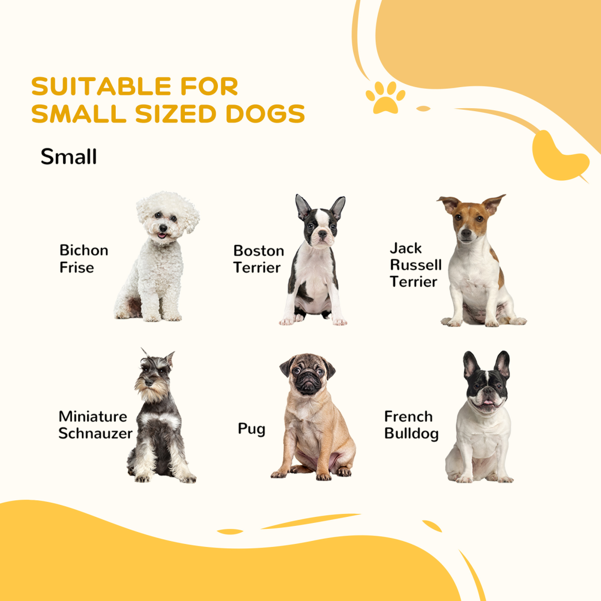 PawHut Folding Free Standing Hardwood Pet Gate for Small Dogs, Portable Indoor Dog Fence