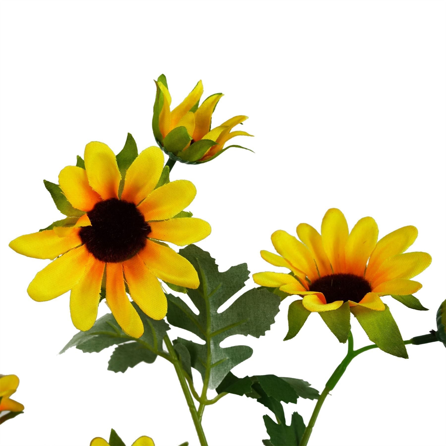 Leaf 70cm Artificial Yellow Daisy Flower Spray with 10 Flowers