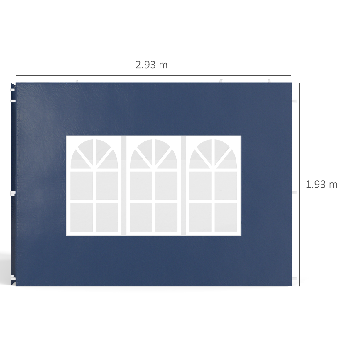 Outsunny 2-Pack Blue Gazebo Side Panels for 3x3m/3x6m Canopy