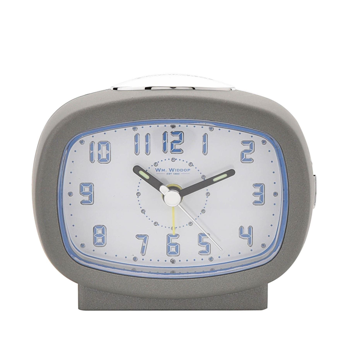 Wm Widdop Qtz Beep Alarm LED Dial/Snooze Silver