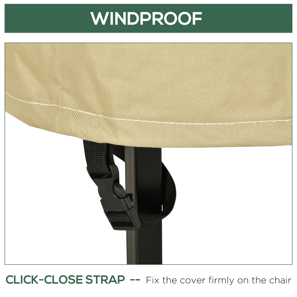 Outsunny Waterproof Garden Wicker Chair Cover 115 x 70 x 90cm