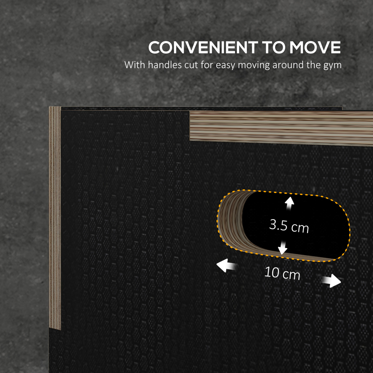 SPORTNOW Wooden Plyo Box, 3 Height Options for Home Gym