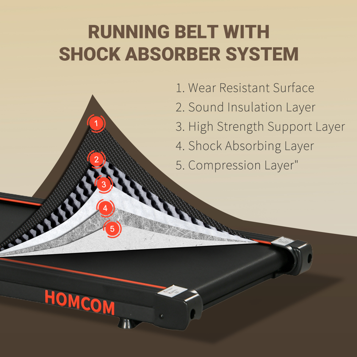 Foldable Walking Treadmill with LED Display and Bluetooth, Portable Home Exercise Machine HOMCOM