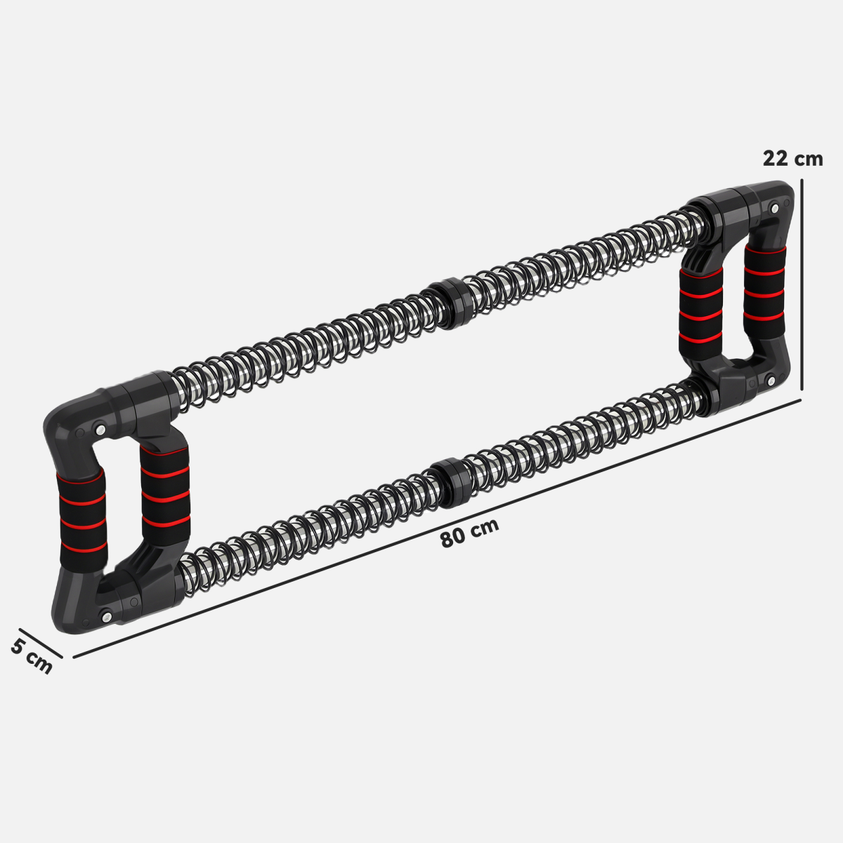SPORTNOW Adjustable Chest Expander, 10-50kg, Stainless Steel