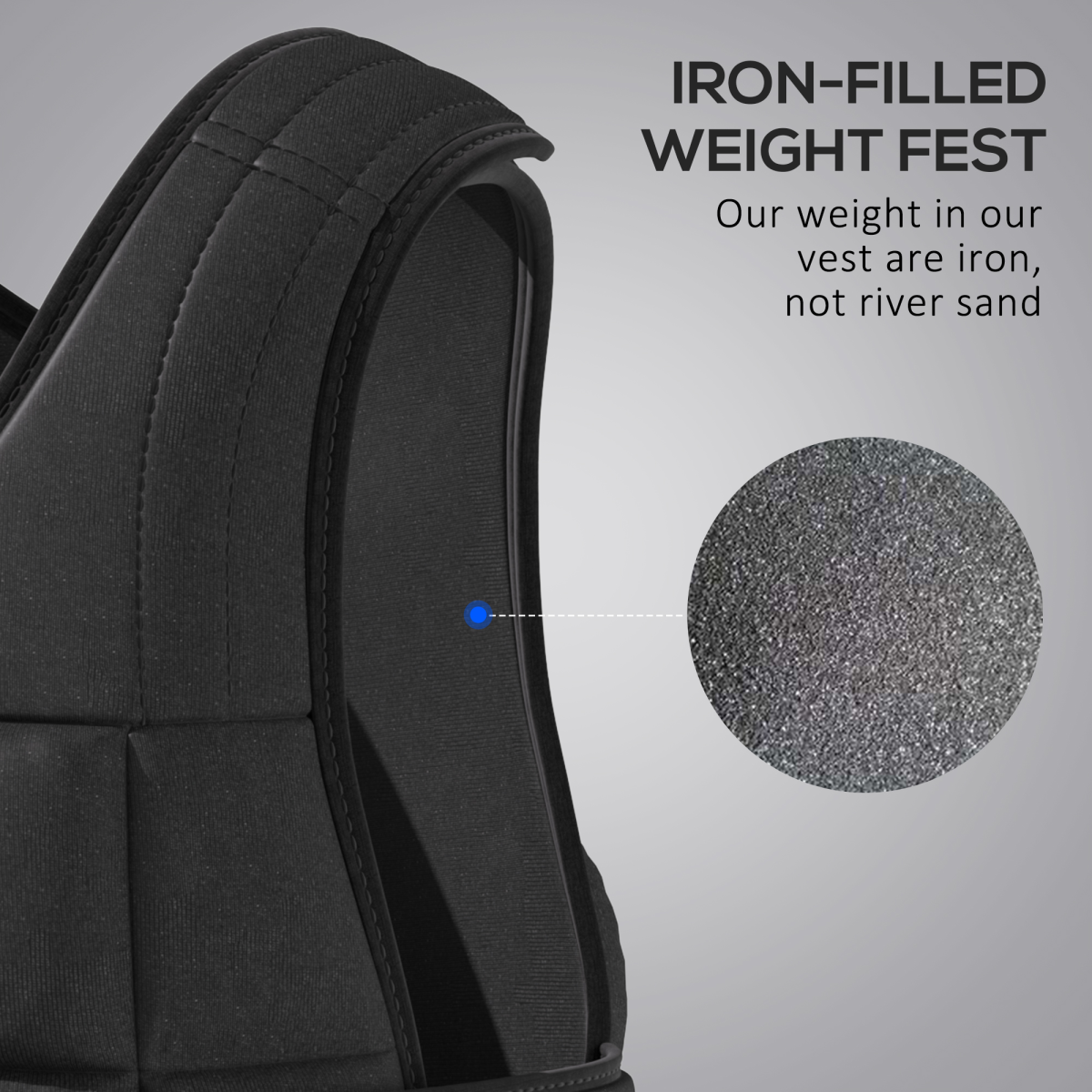 15KGS Adjustable Weight Vest Running Gym Training Weight Loss, Black HOMCOM