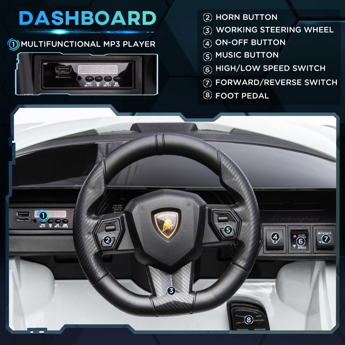 Licensed Lamborghini SIAN 12V Kids Ride On Car with Remote Control